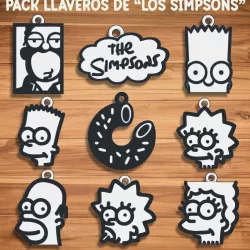 PACK 9 " THE SIMPSONS " / KEY CHAIN KEY CHAINS