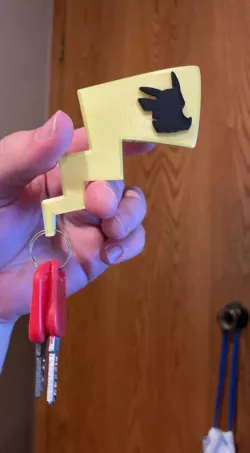 Pikachu Multicolor Keychain Tail (Prusa)