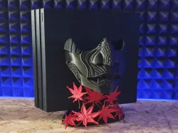 PS4 vertical stand inspired by Ghost of Tsushima
