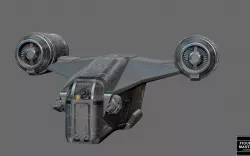 RAZOR CREST WITH COCKPIT MANDALORIAN STARWARS DISNEY 3D PRINT MODEL