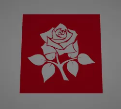 Rose stencil pink