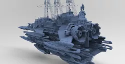 Sci-Fi Cargo ship 8