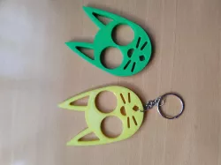 Self Defense Cat Keychain