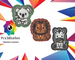 SET 3 ANIMAL CALLET CUTTERS designs from 1 to 3