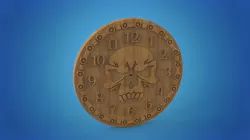 skull clock