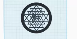 SRI YANTRA triangles, PACK of 4 files, pendant, coaster, keychain, fridge magnet, charm