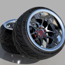 SSR MINERVA  18inch rims With Advan TIRES for diecast and scale models