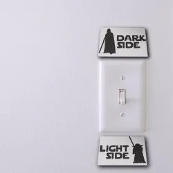 Star wars dark side and light side LIGHT SWITCH decor - 2D - wall art