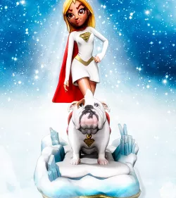 Super-Mario The English Bulldog and super-girl for 3D Printing