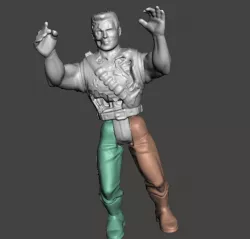 TERMINATOR, Arnold Schwazenegger, kenner's BOOTLEG KNOCKOFF figure 90's vintage retro .obj .stl
