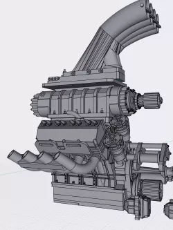 TOP FUEL Blower Supercharger and Injector Hat Assembly