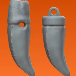 Tyrannosaurus tooth pendant (with a free extra variation)