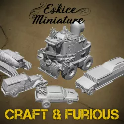 VEHICLES, mega pack - Post apo death race - 1/64