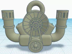 Volkswagen Beetle engine keychain // Volkswagen Beetle engine keychain