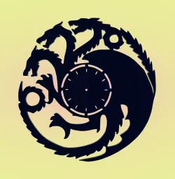 Wall clock base, Dragons