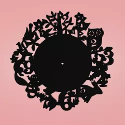 Wall clock base, forest animals