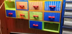 Wall-mount organizing drawers