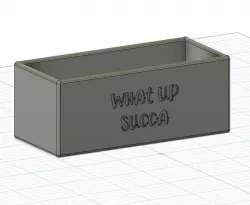 Wide Succulant Planter with Drain Holes, Debossed "What Up Succa"