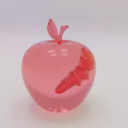 Worm In An Apple (Clear Resin Print Only)