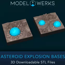 1/72 Scale Asteroid Explosion Bases for Tie Bomber