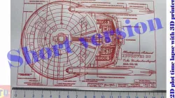 2D print sketch with a 3D printer Time Lapse(1: Star Trek USS Miranda Ventral blueprint)