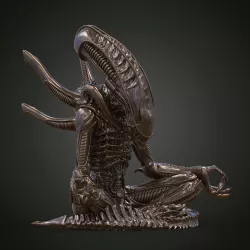 alien yoga 3d print model