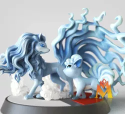 ALOLAN NINETALES & Vulpix 2 in 1 combo pack- Fant Art - POKÉMON FIGURINE - POKÉMON UNITE