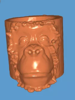 Ape / Gorilla / chimp / Monkey planter / Flowerpot Easy to print