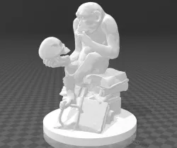 Ape with Skull sculpt