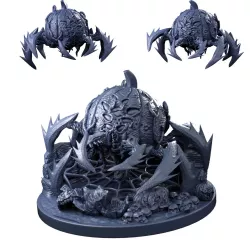 Awakened Pumpkin Spider With Optional Diorama Base Fantasy Resin Miniatures