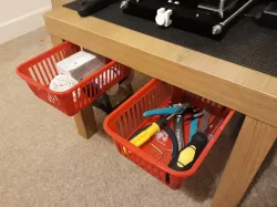 Basket to Drawer Runners for Ikea LACK table