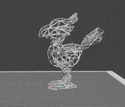 BIRD WIREFRAME 3D SCULPTURE