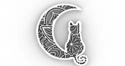 CAT AND MOON