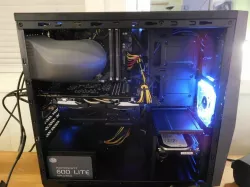Cold air intake for CPU cooling.