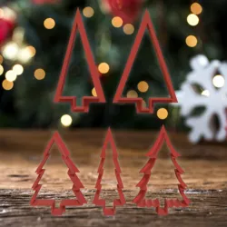 Cristmas tree / pine tree cookie cutter pack