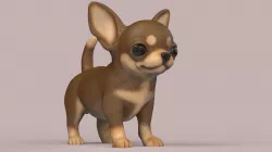 Cute Puppy Chihuahua Dog STL and VRML