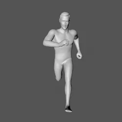 Decorative Man Sculpture Low-poly 3D model