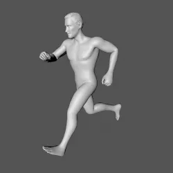 Decorative Man Sculpture Low-poly 3D model