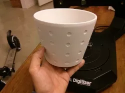 Digitized dimpled flower pot