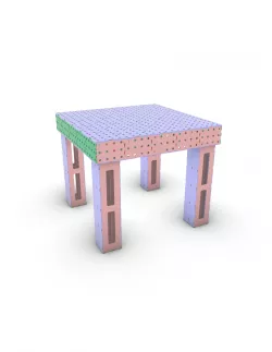 DXF LASER CUT FILES - WELDING TABLE 1000X1000X150