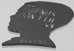 Eleven Eleven Stranger Things Silhouette Frame