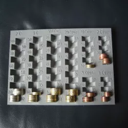 Euro/Cent coin organizer