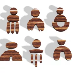 EXOTIC/GEOMETRIC POLYMER CLAY CUTTERS X6 DESIGNS