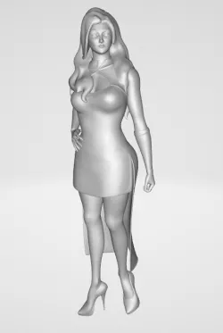 FIGURINE WOMAN PARTY DRESS