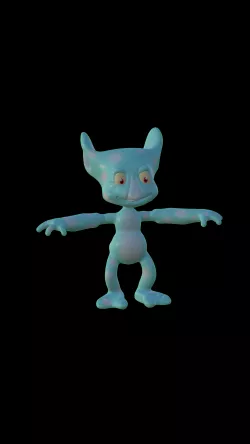 Goblin monster with patches in TPose