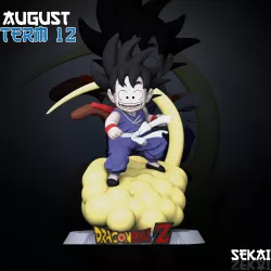 Goku in the Cloud Sculpture - Sekai 3D Models - Tested and Ready for 3D printing