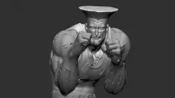Guile Zombie From Street Fighter for 3D printing