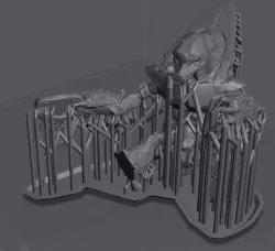 Halo - Grognar pilot for Ghost in 1/33° scale (SLA support)
