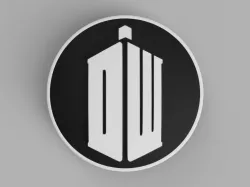 hood / trunk logo Doctor Who 82mm / 74mm for BMW vehicles