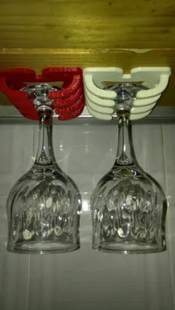 Hook form for cup from under the shelf